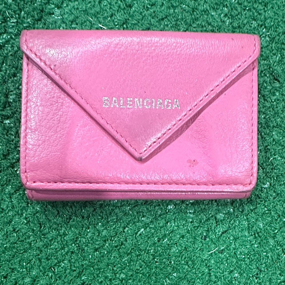 Balenciaga Pink Leather Envelope Wallet